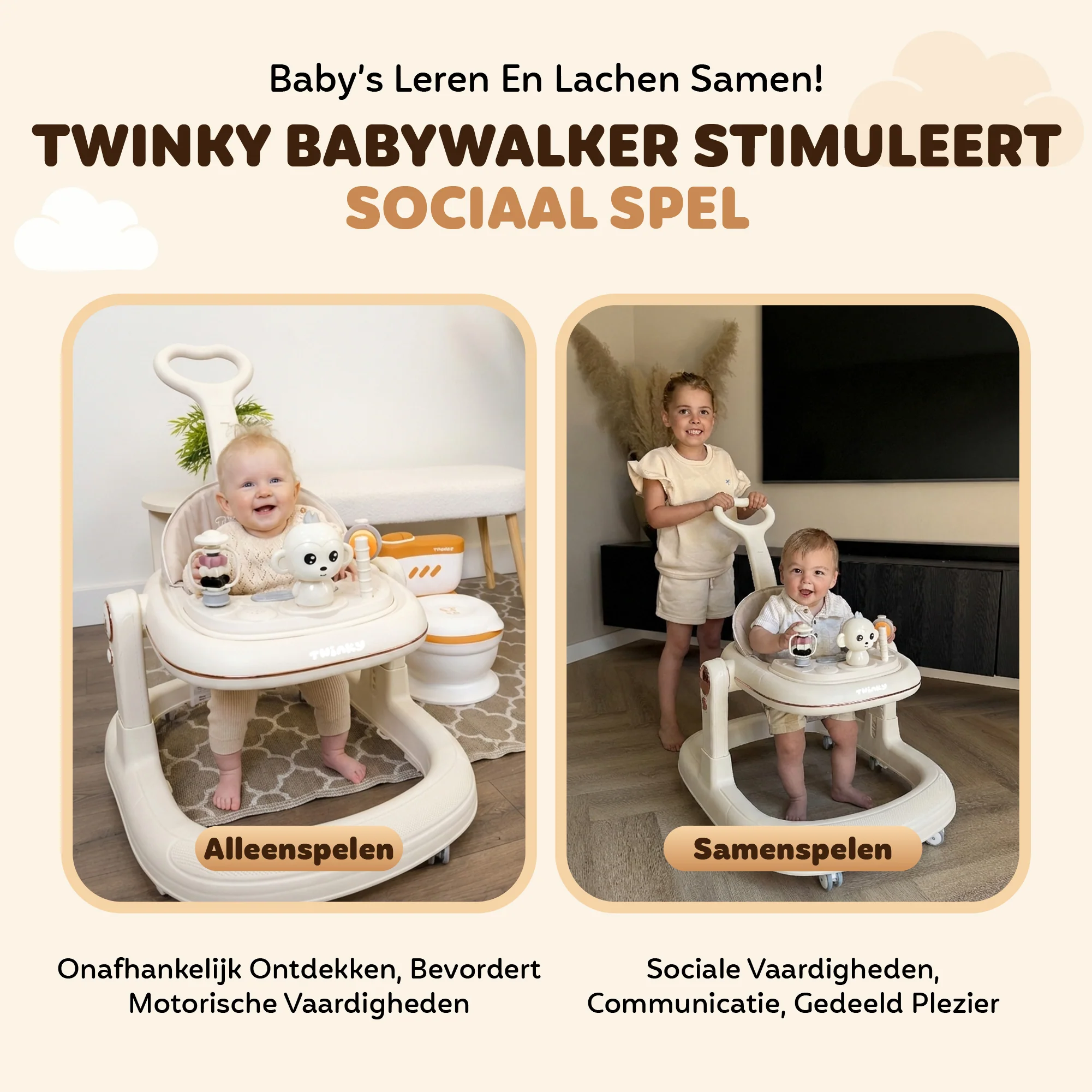 Twinky Babywalker GO - 2-in-1 Loopstoel & Loopwagen - Image 6