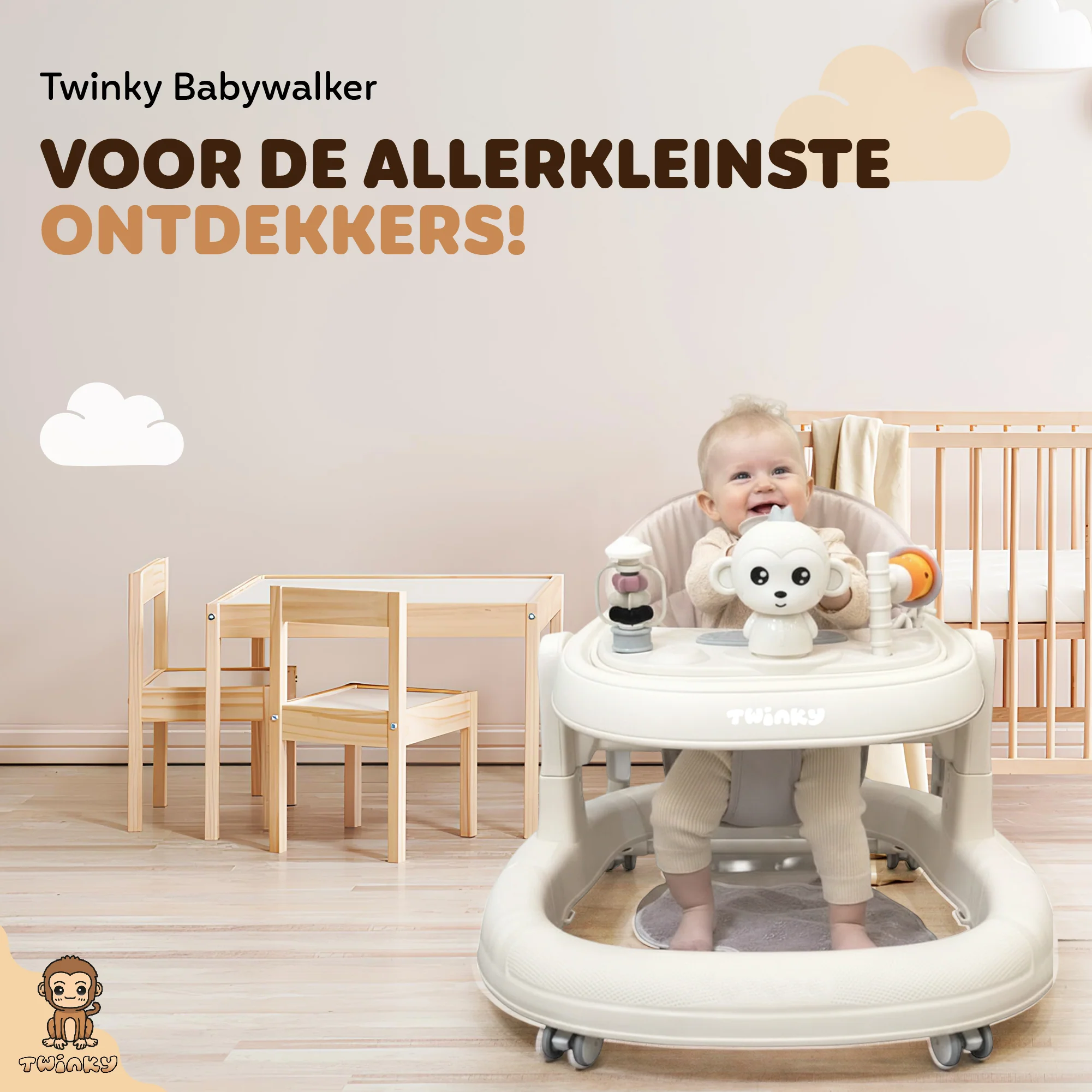Twinky Babywalker GO - 2-in-1 Loopstoel & Loopwagen - Image 8