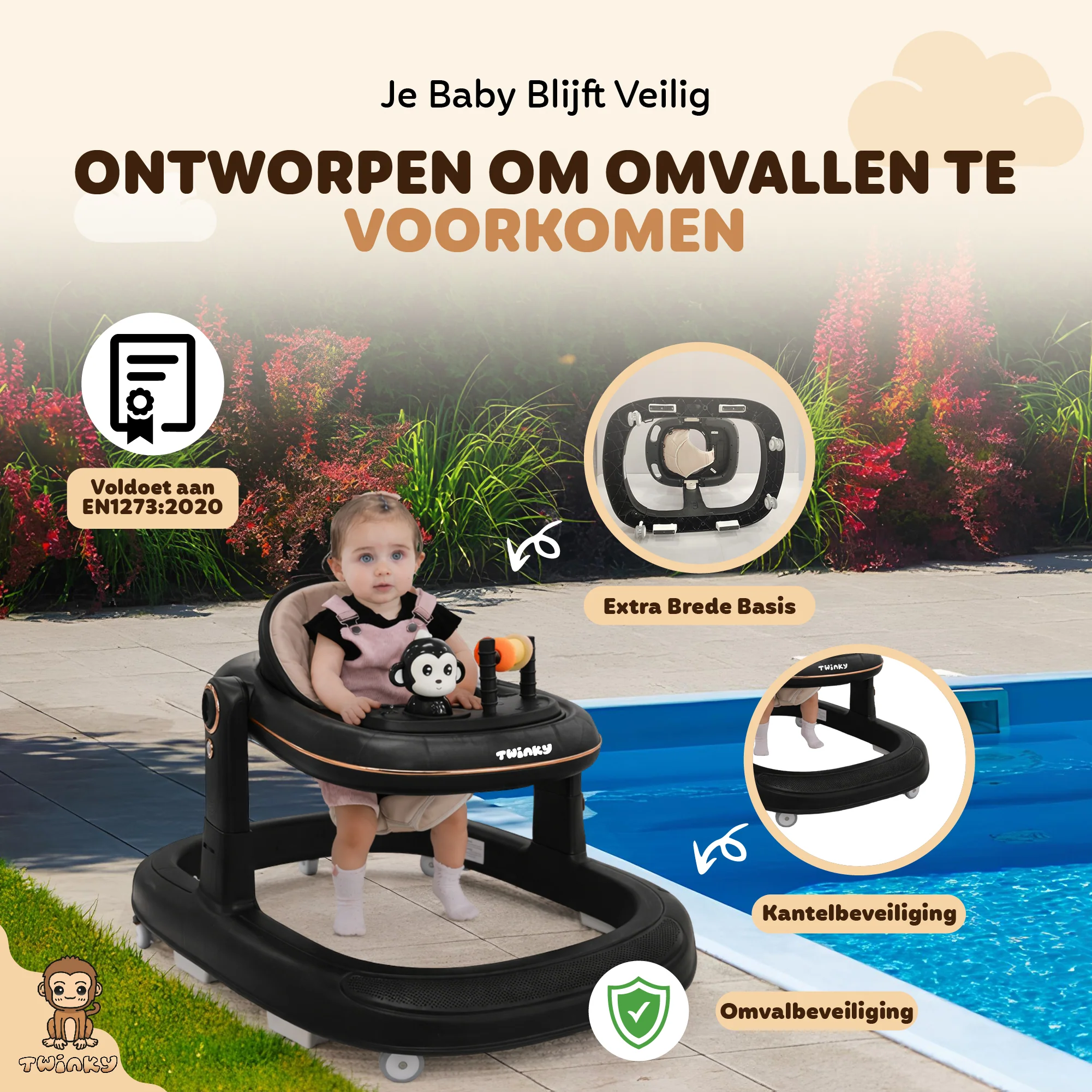 Twinky Babywalker GO - 2-in-1 Loopstoel & Loopwagen - Image 3