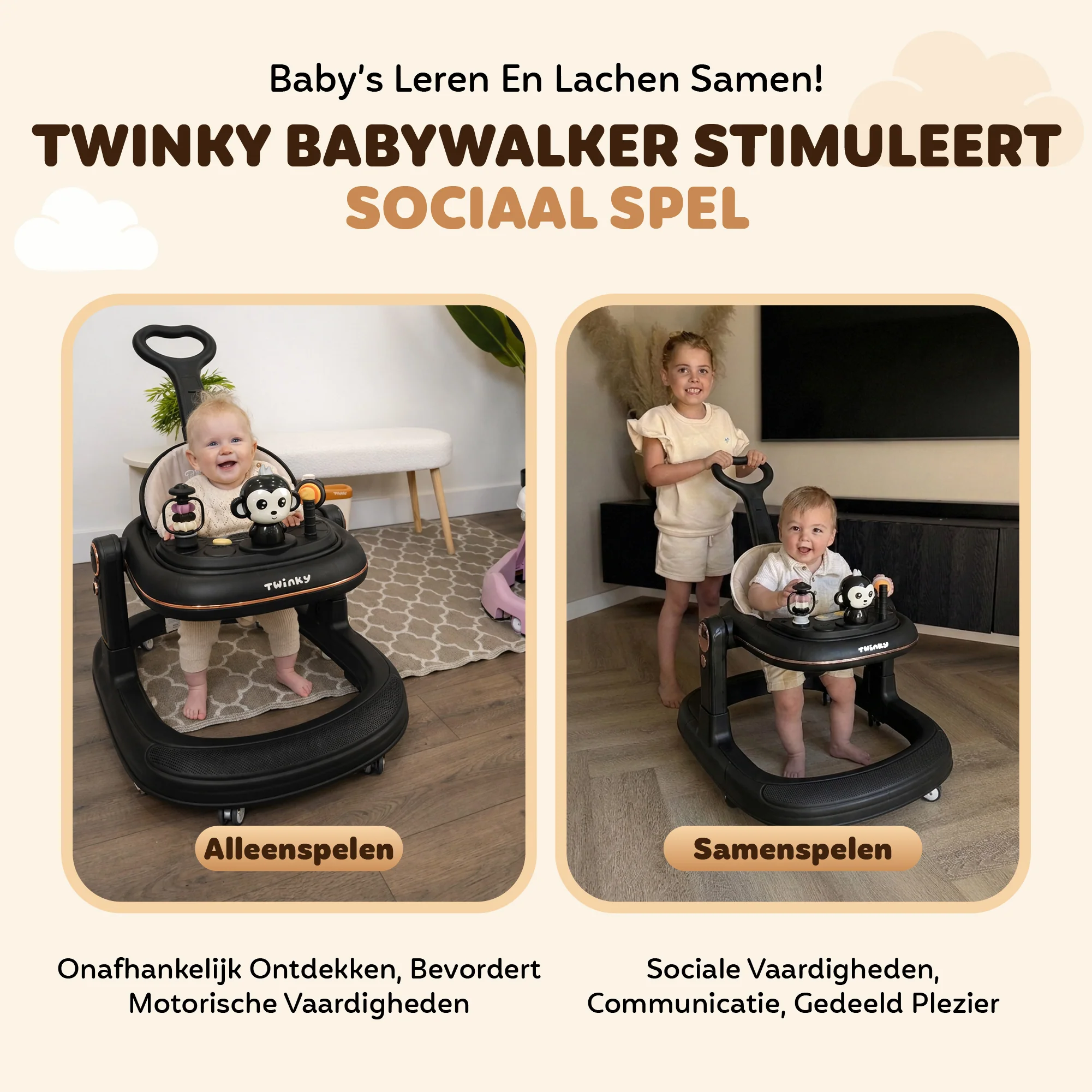 Twinky Babywalker GO - 2-in-1 Loopstoel & Loopwagen - Image 5