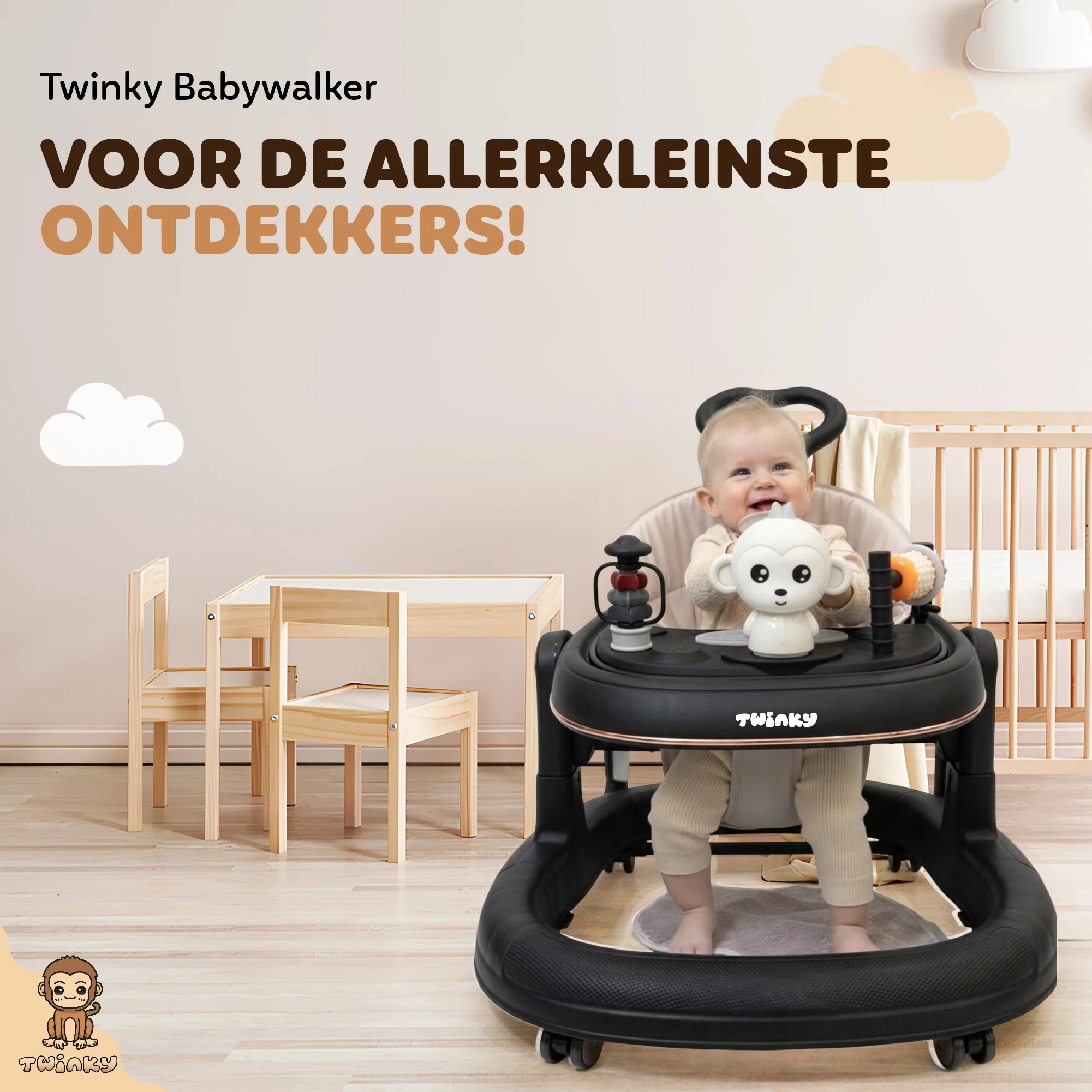 Twinky Babywalker GO - 2-in-1 Loopstoel & Loopwagen - Image 8