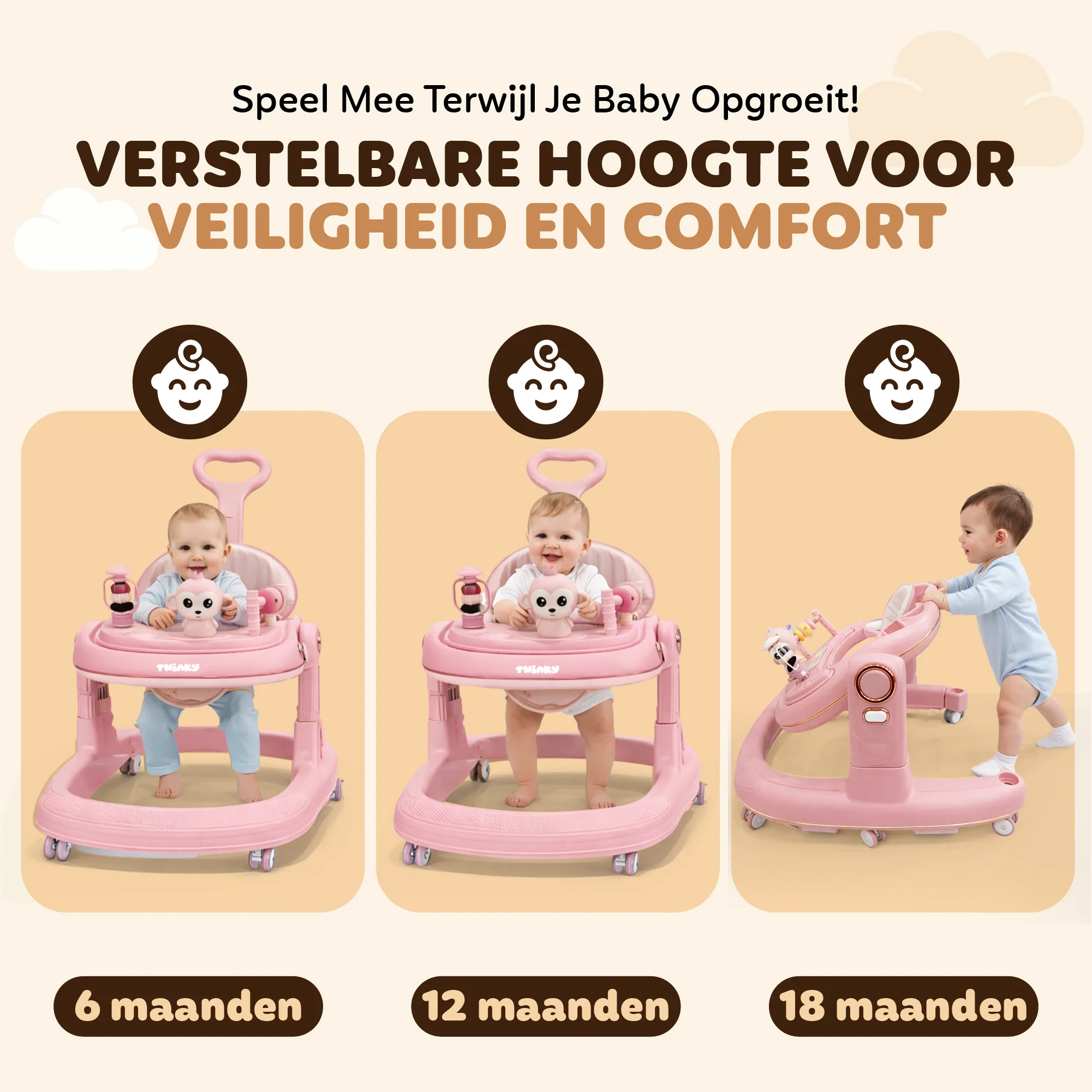 Twinky Babywalker GO - 2-in-1 Loopstoel & Loopwagen - Image 3