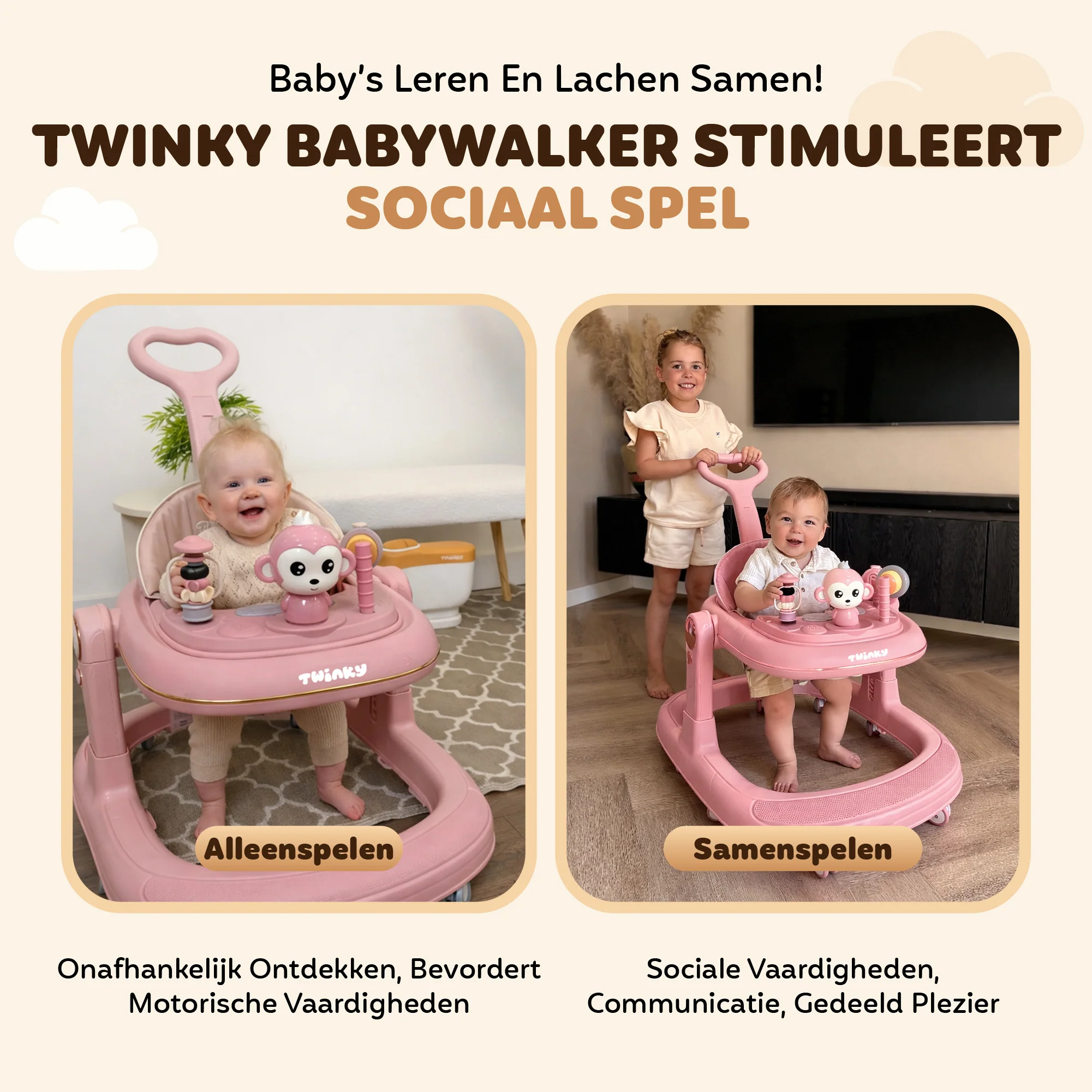 Twinky Babywalker GO - 2-in-1 Loopstoel & Loopwagen - Image 5