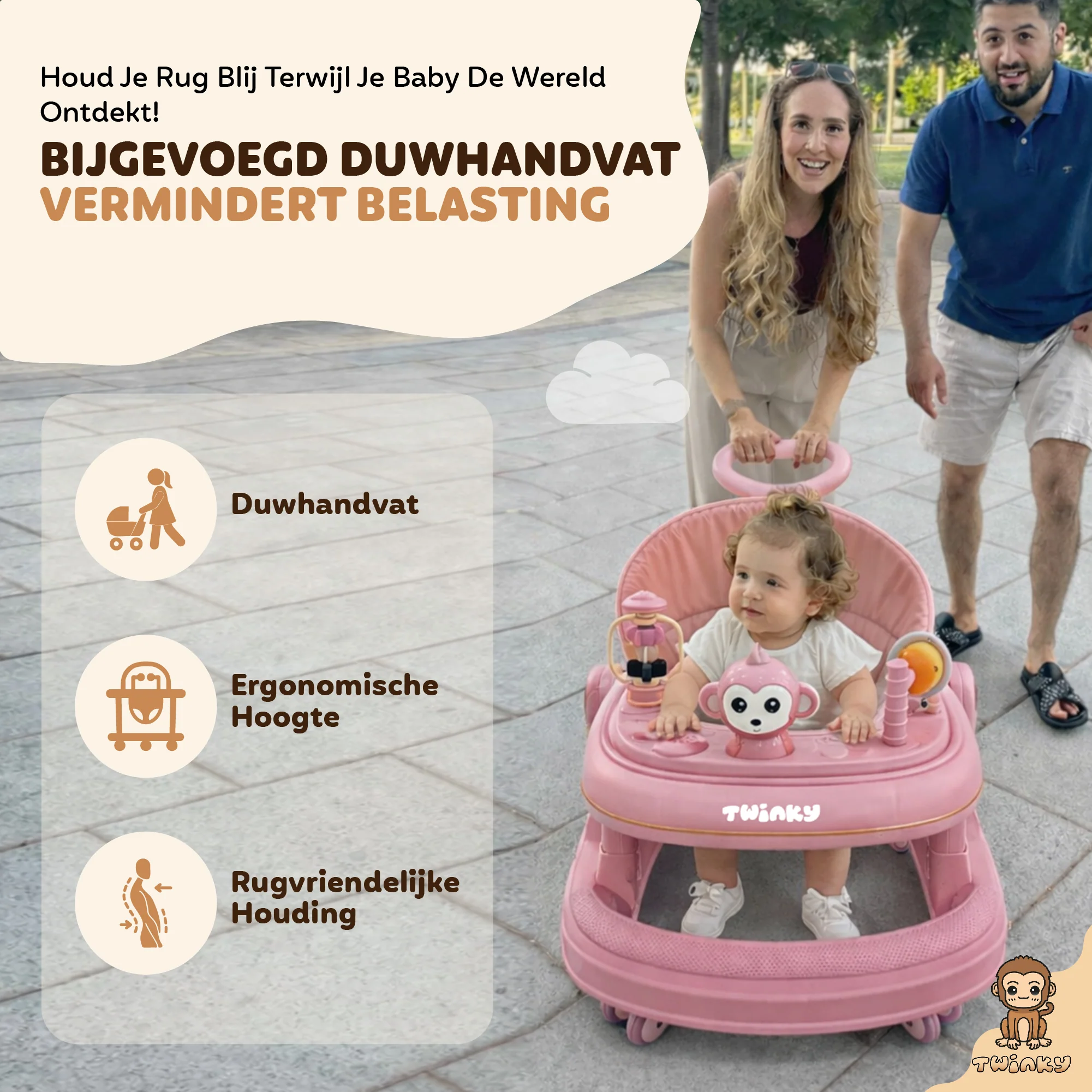 Twinky Babywalker GO - 2-in-1 Loopstoel & Loopwagen - Image 6