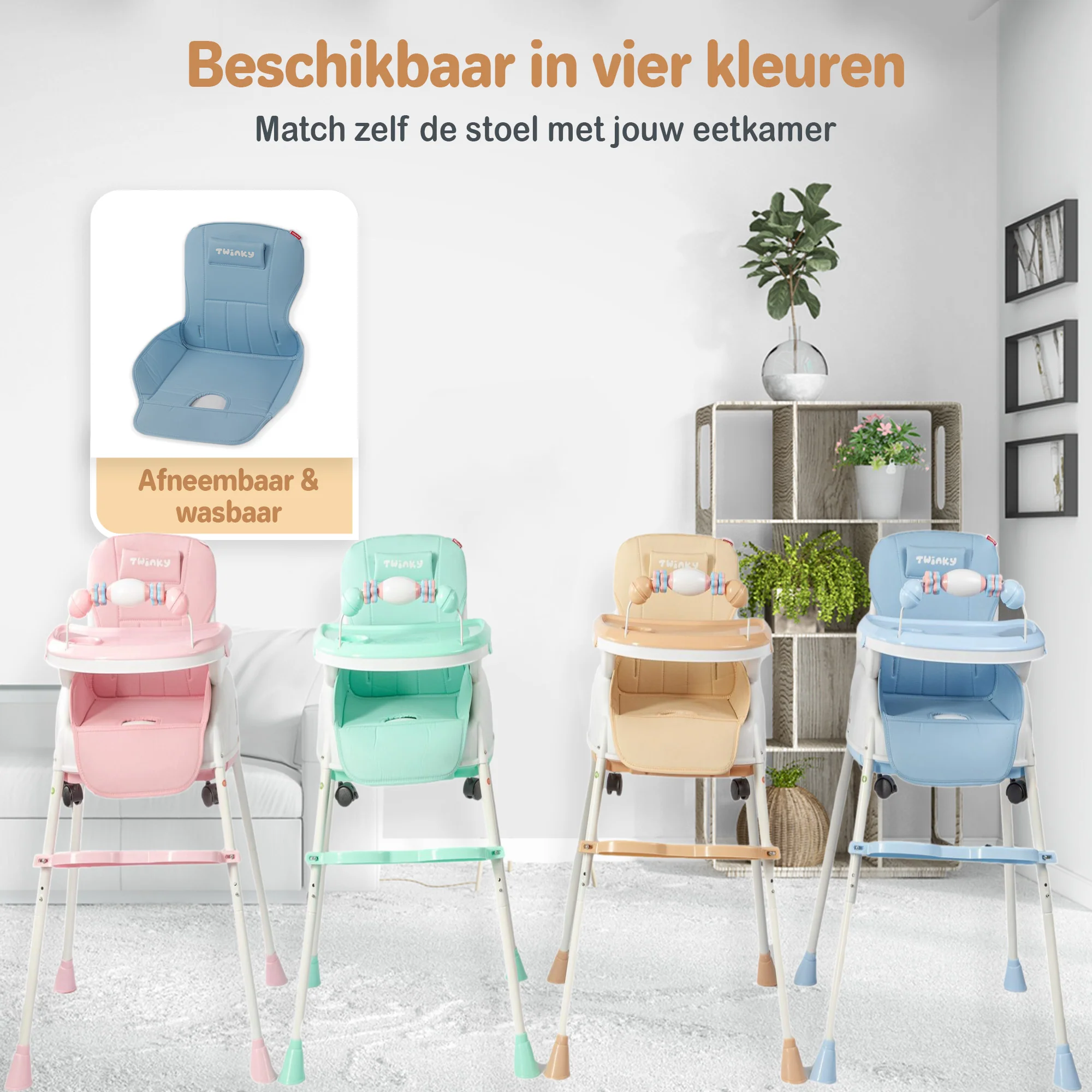 Twinky Kinderstoel - Blauw - Image 4