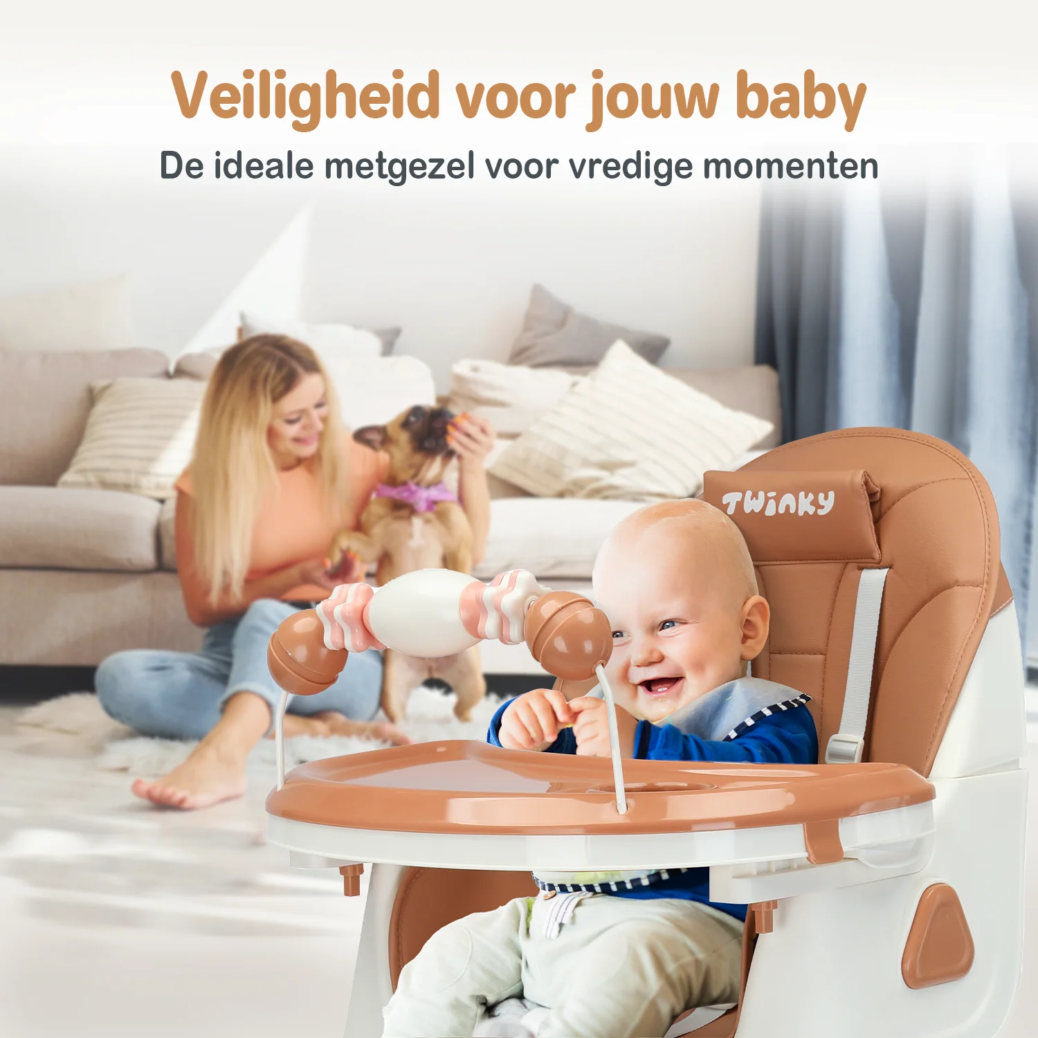 Twinky Kinderstoel MAXI - Bruin - Image 6