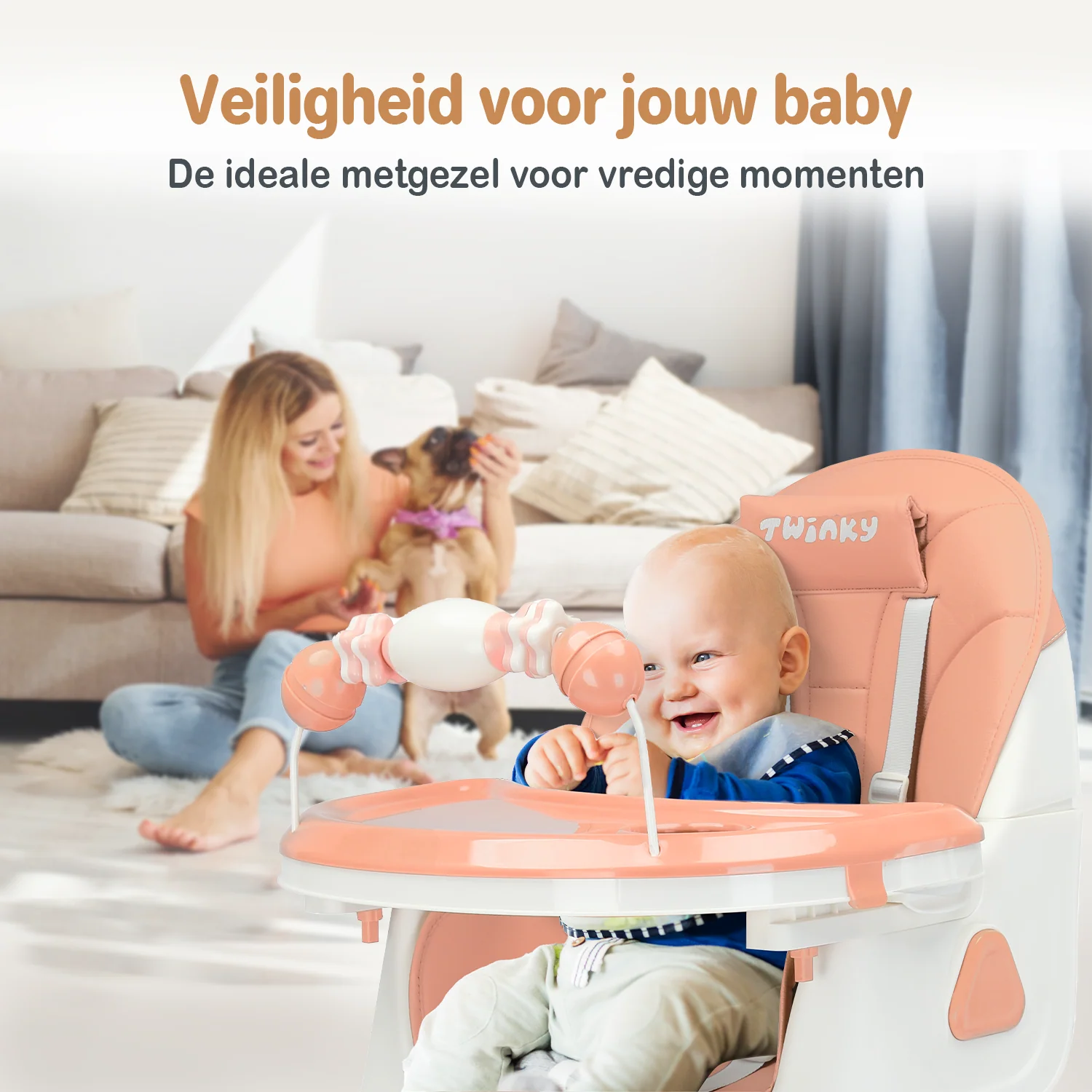 Twinky Kinderstoel MAXI - Roze - Image 8