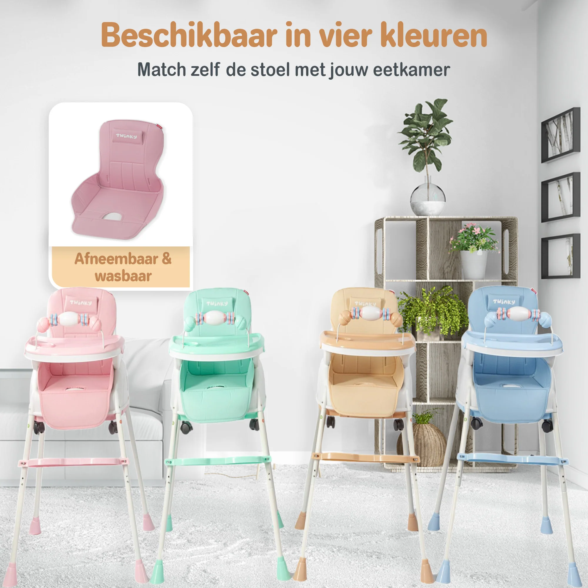 Twinky Kinderstoel - Roze - Image 7