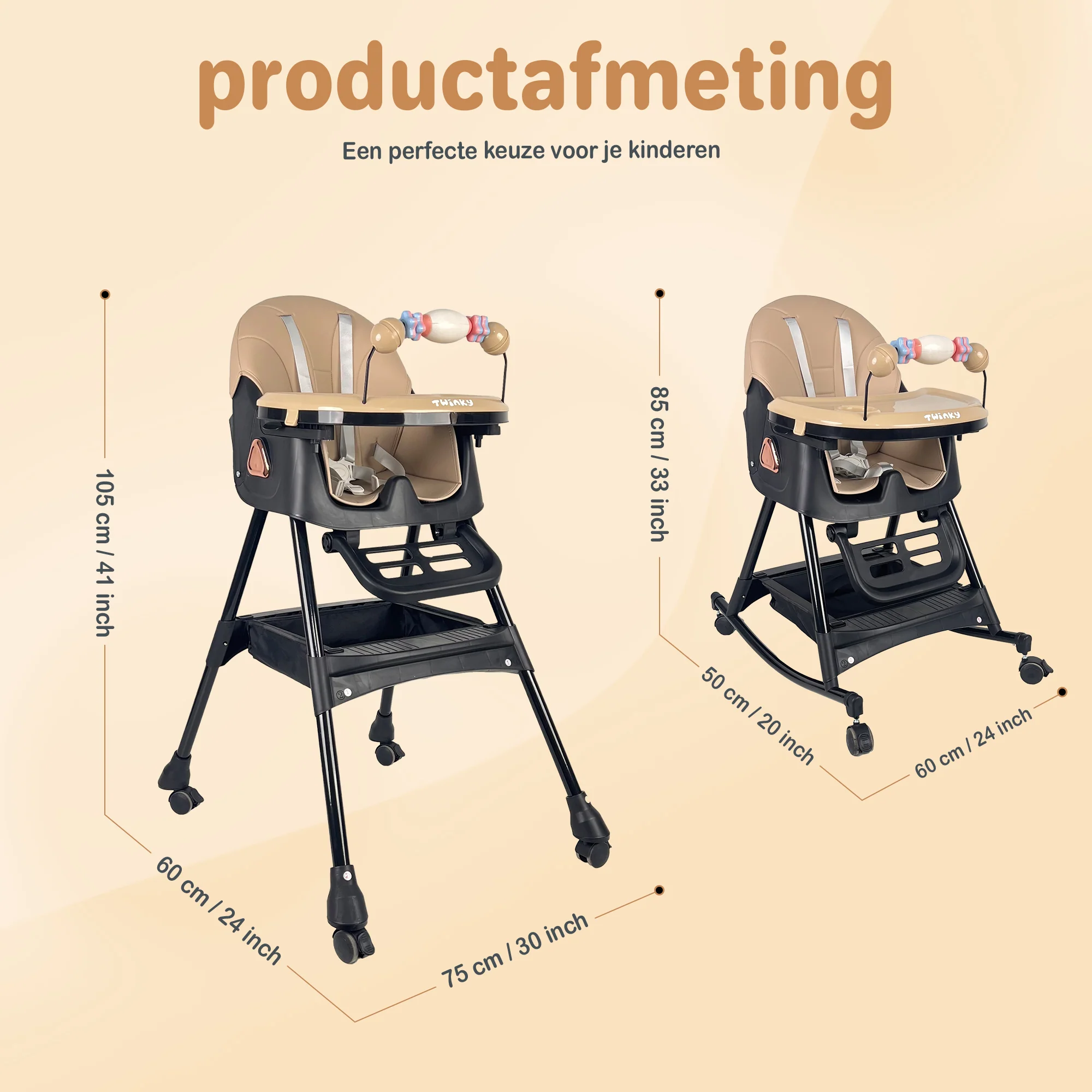 Twinky Kinderstoel SWING + 2x Knijpfles Lepels + Babywalker (BABYBUNDEL) - Image 7