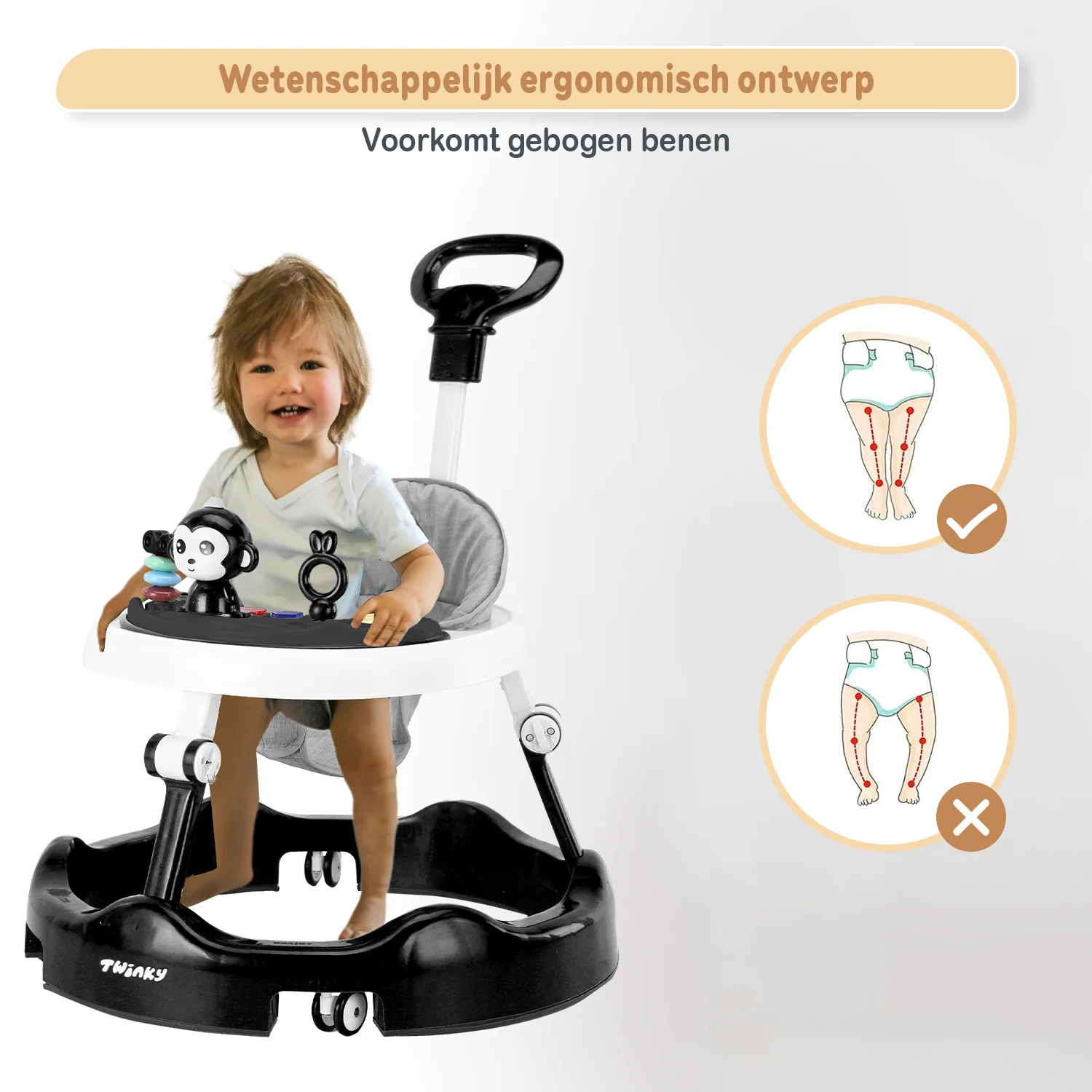 Twinky Babywalker - Loopstoel Zwart - Image 7