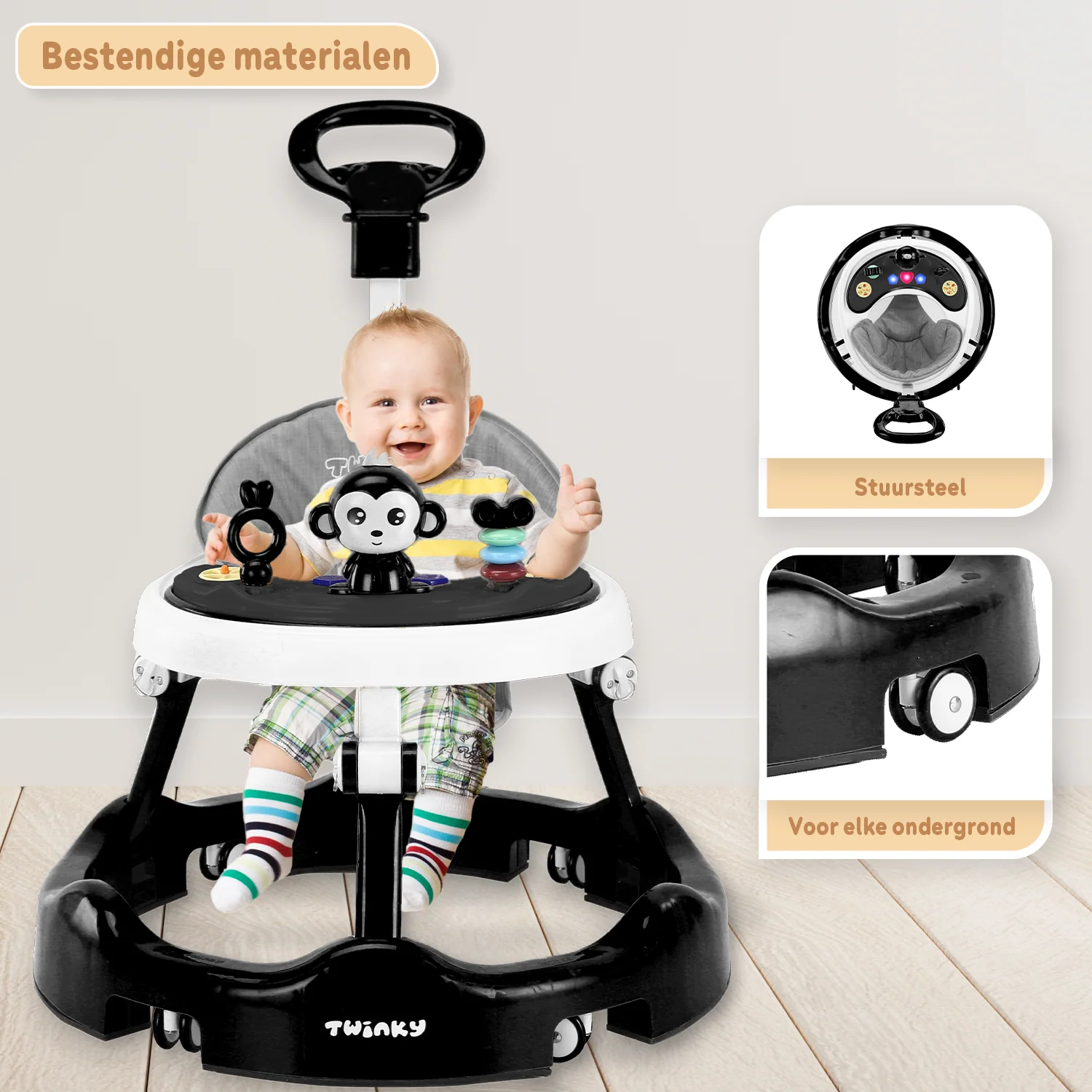 Twinky Babywalker - Loopstoel Zwart - Image 8